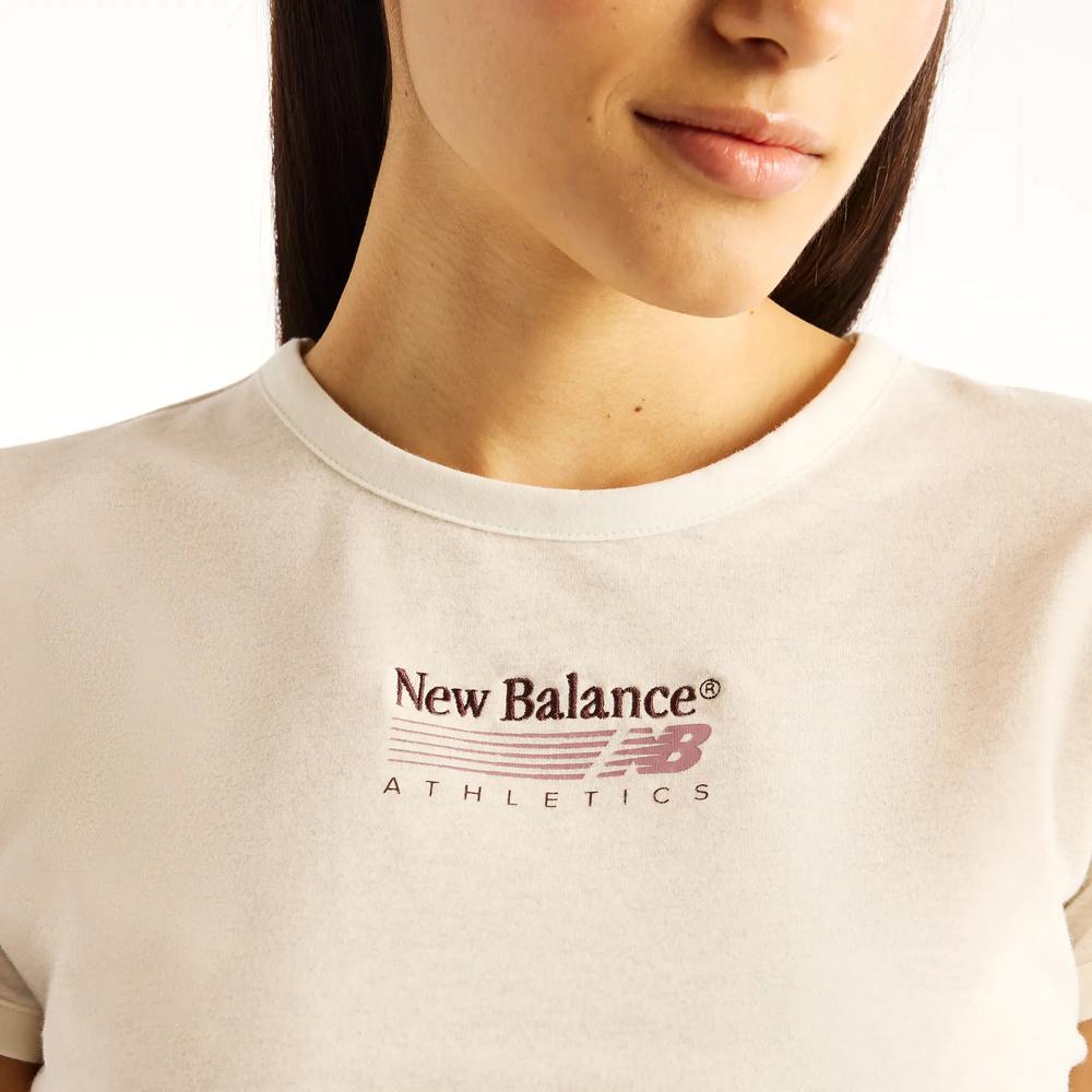 Dámske tričko New Balance WT62O4MBLIT - béžové