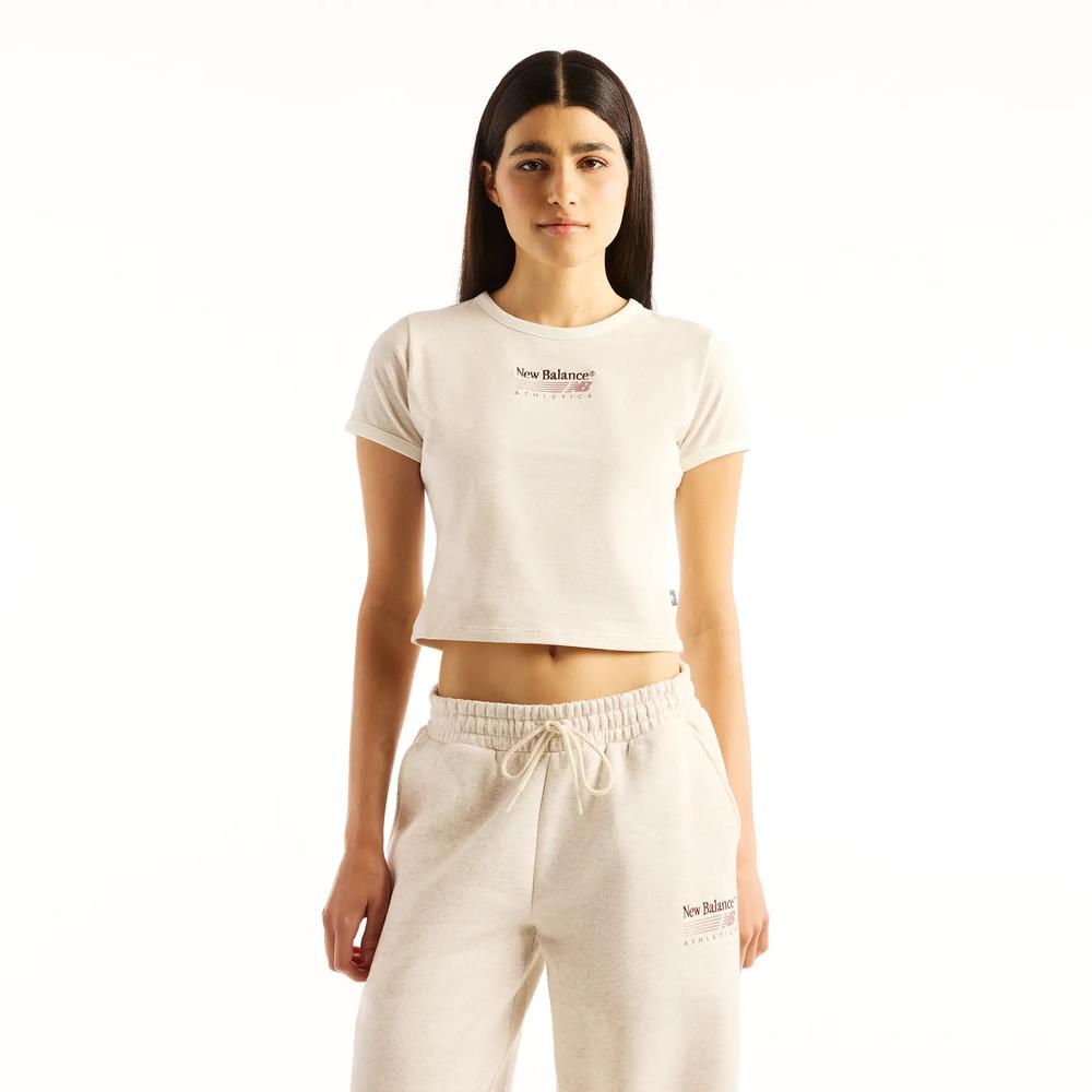 Dámske tričko New Balance WT62O4MBLIT - béžové