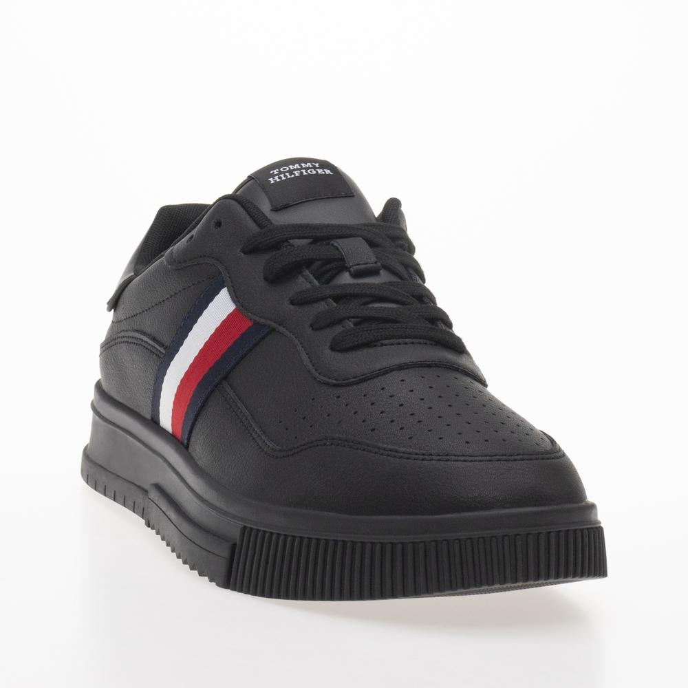 Topánky Tommy Hilfiger Supercup Stripes Leather FM0FM04824-0GQ - čierne