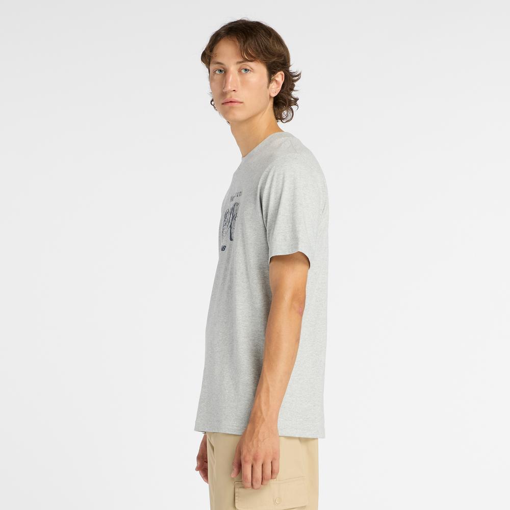 Pánske tričko New Balance MT61778SAG - šedý