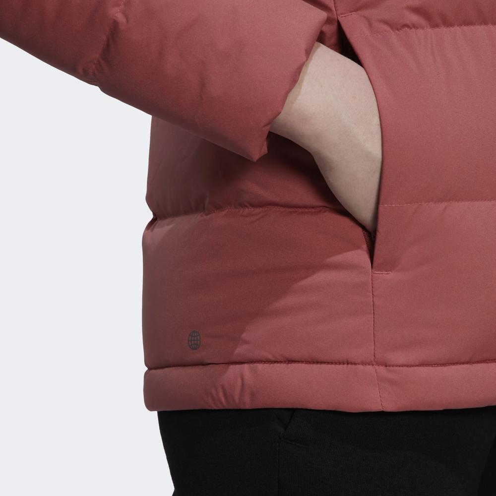 Bunda adidas Helionic Hooded Down HG8745 - červené