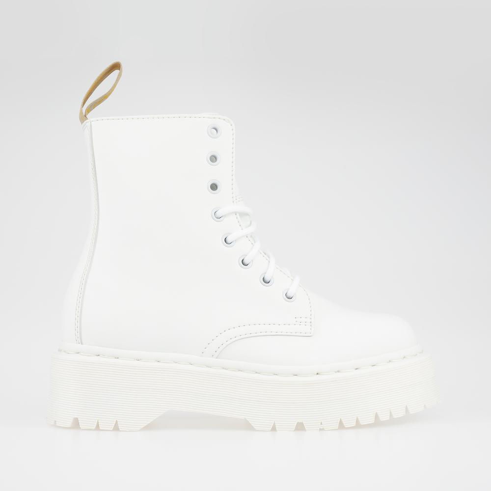 Topánky Dr. Martens Vegan Jadon II Boot Kemble Mono Platforms 27335113 - biele