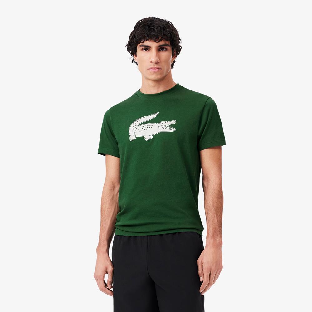 Tričko Lacoste Sport 3D Print Crocodile Breathable Jersey TH2042-YRR - zelené