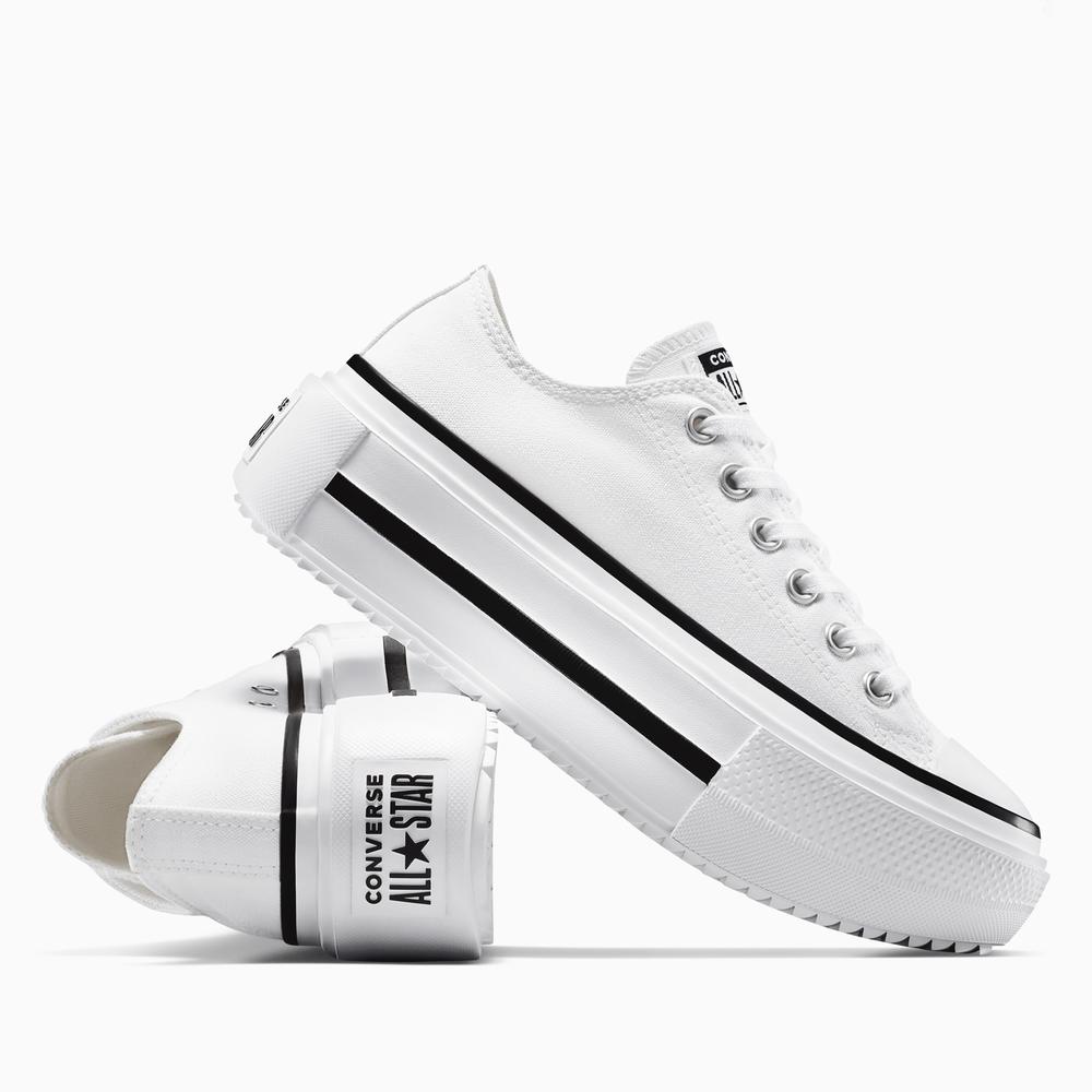 Dámske topánky Converse Chuck Taylor All Star Lift Platform Leather A15491C - biele