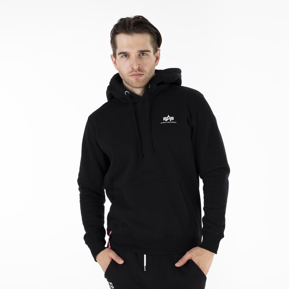 Blúza Alpha Industries Basic Hoody Small Logo 19631803 - čierne