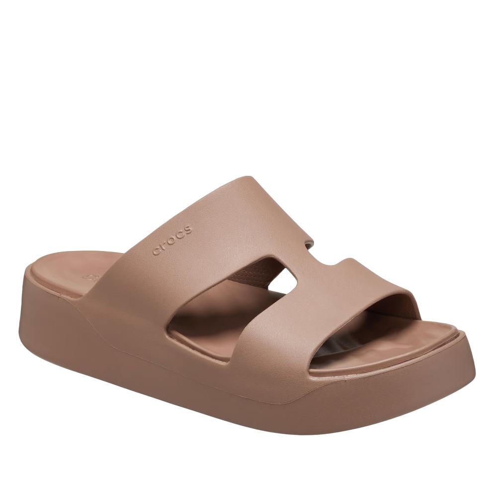Dámske klapky Crocs Getaway Platform H-Strap 209409-2Q9 - hnedé