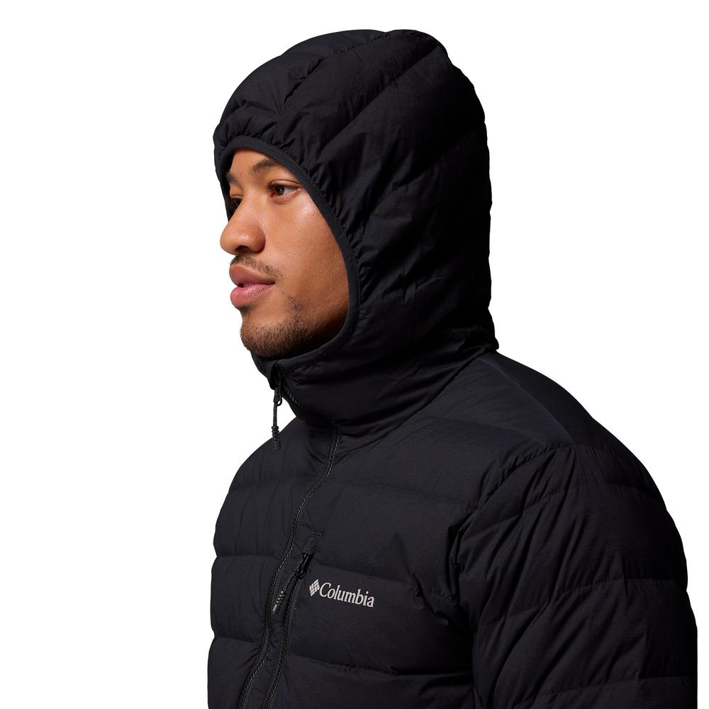 Mužský bunda Columbia Peak Down Hooded 2133972010 - čierne