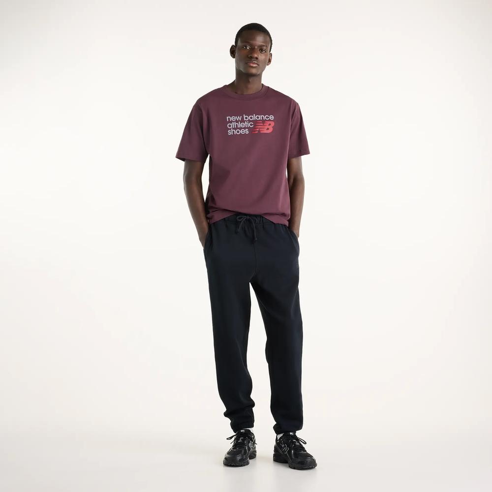 Pánske tričko New Balance Athletics Premium Relaxed Chest Logo MT51900YLR - bordóvé