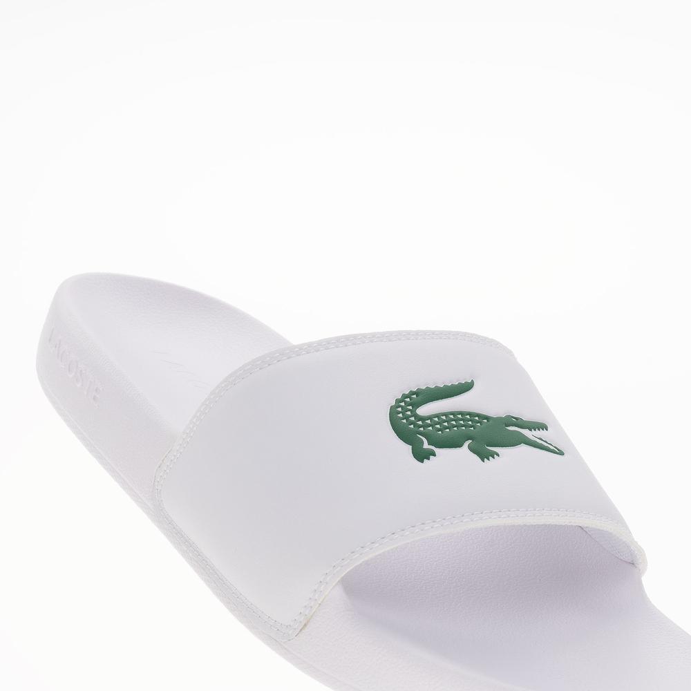Klapky Lacoste Serve Sliders 749CMA0041-082 - biele