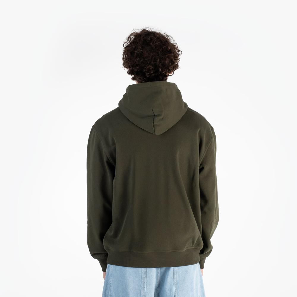 Blúza Champion Tonal Logo Fleece Erkek Siyah Hoodie 220274-GS508 - zelené