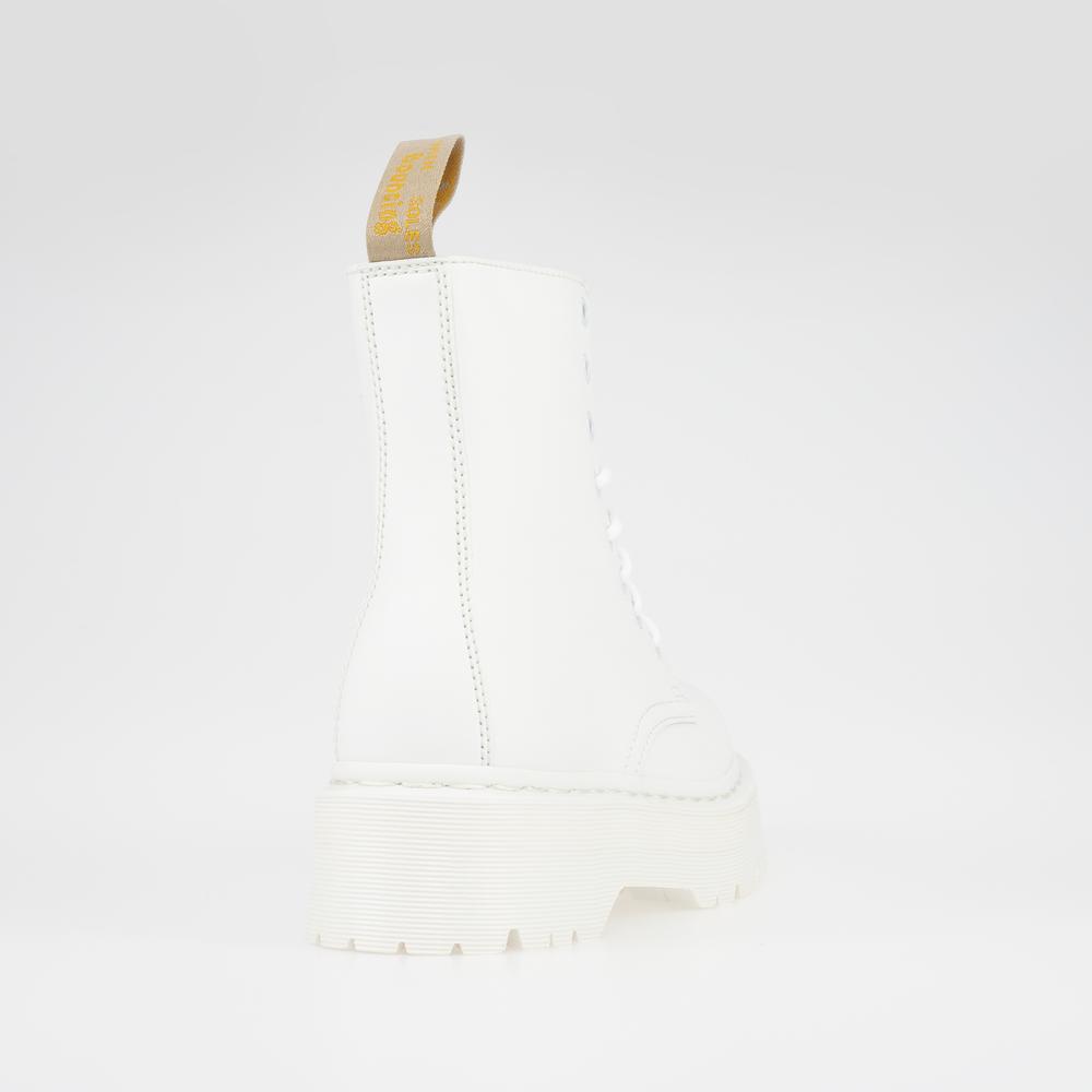 Topánky Dr. Martens Vegan Jadon II Boot Kemble Mono Platforms 27335113 - biele