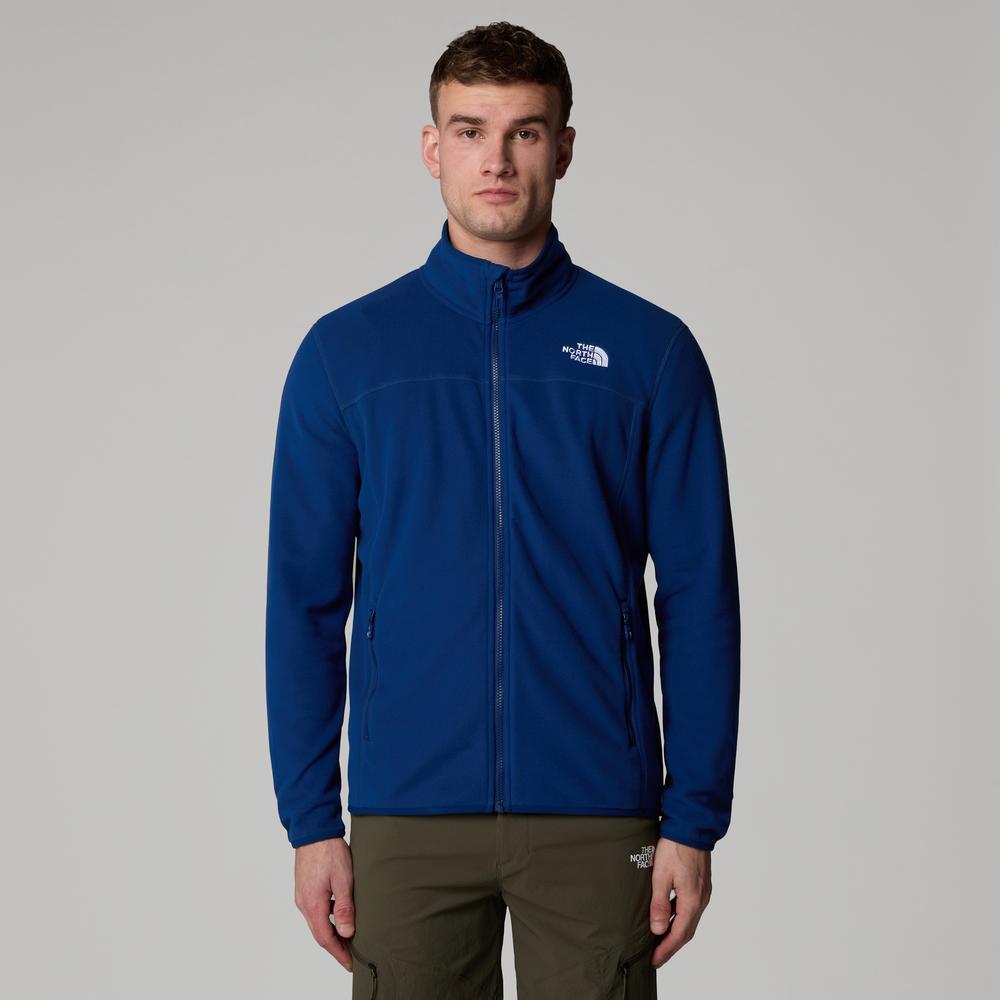 Mužský blúza The North Face 100 Glacier Full-Zip Fleece 0A855XD1R1 - tmavomodré