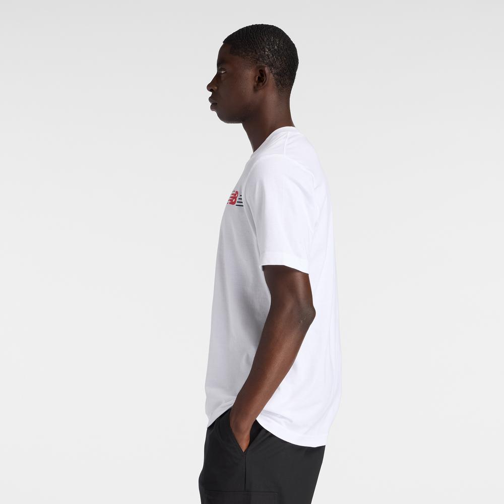 Pánske tričko New Balance MT6179UMWT - biele