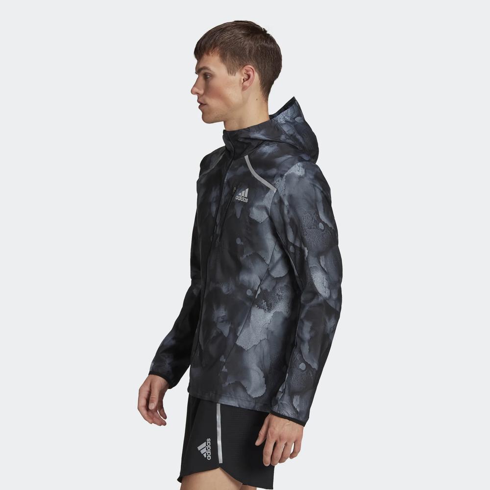 Bunda adidas Marathon Fast Graphic Jacket HE4562 - čierne