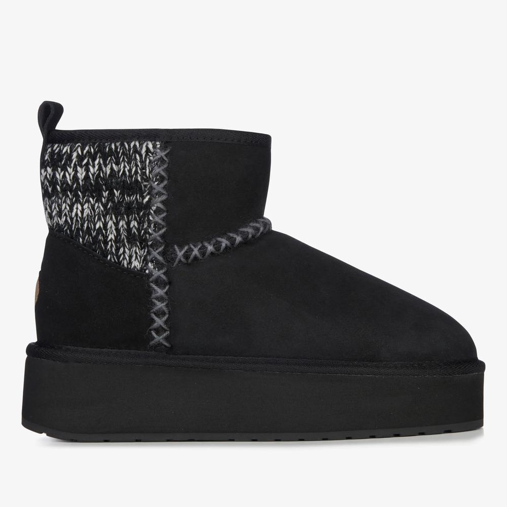Topánky Emu Australia Stinger Knit Flatform W13143BLAK - čierne