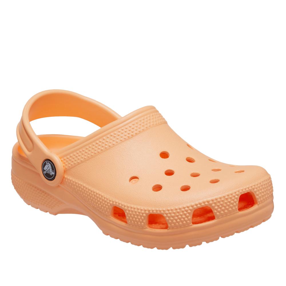 Klapky mládež Crocs Classic Clog 206991-86A - pomarančové