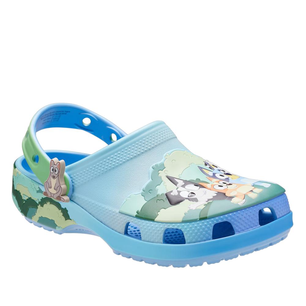 Detské klapky Crocs Toddler Bluey Best Buddies Classic Clog 212369-90H - modré