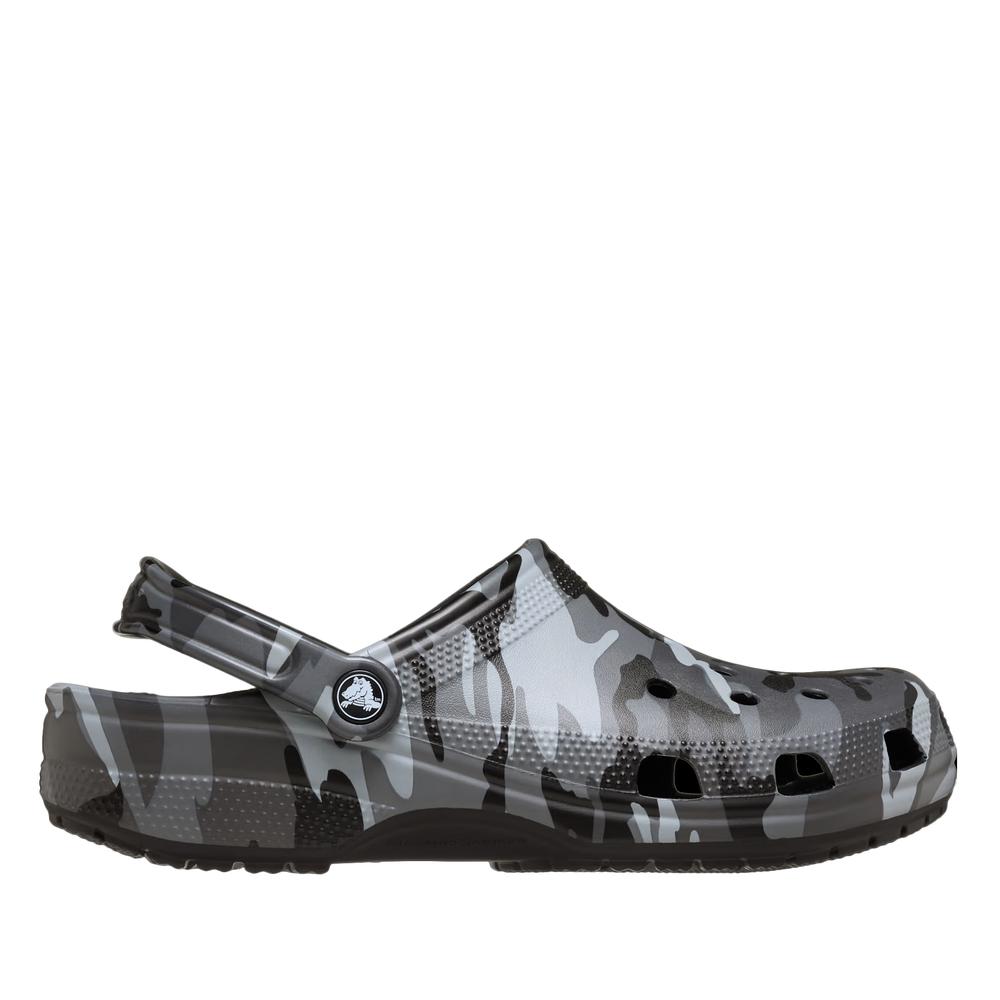 Pánske klapky Crocs Classic Camouflage Clog 211936-0DD - šedý
