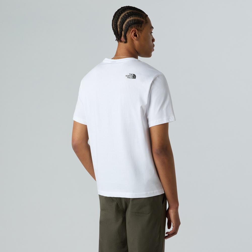 Pánske tričko The North Face Mountain 0A8E3MFN41 - biele