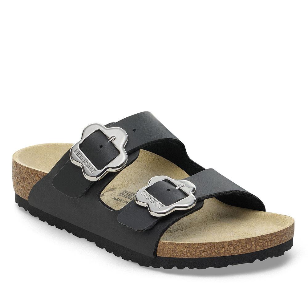 Klapky Birkenstock Arizona Flower Buckle 1029844 - čierne