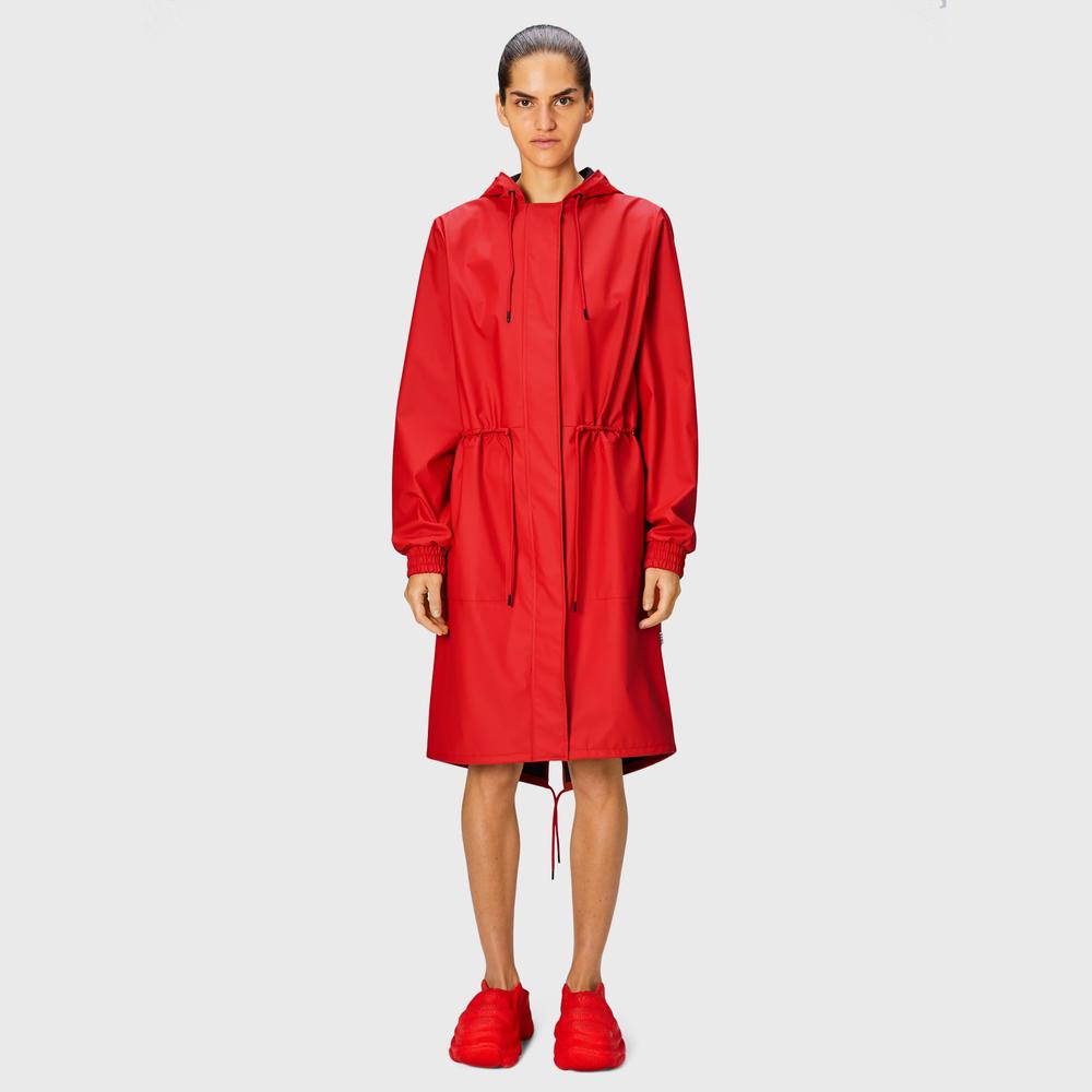 Bunda Rains String Parka W3 18550-12 - červené