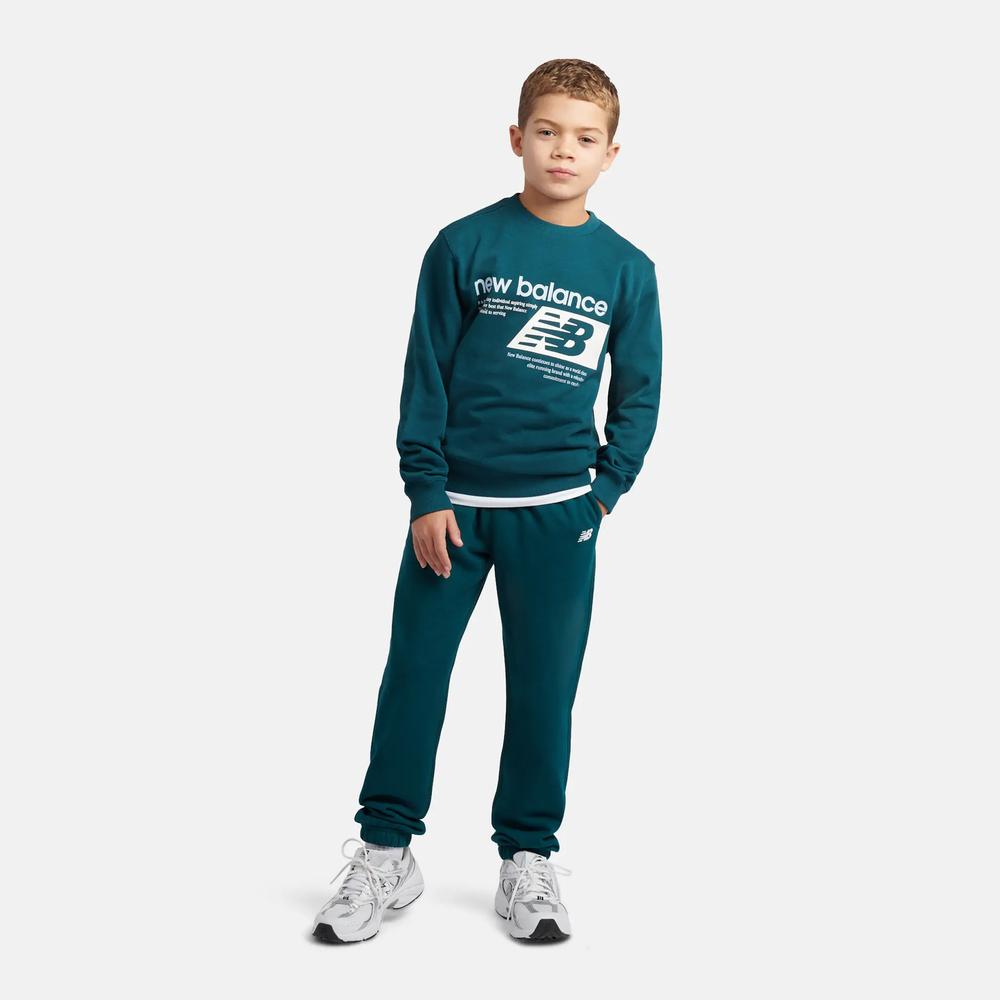 Detské nohavice New Balance LAKB0060AAV - zelené
