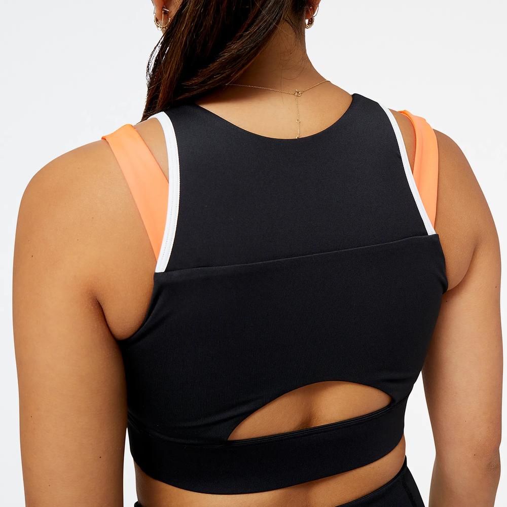 Športový top New Balance WB21110NDF - čierne