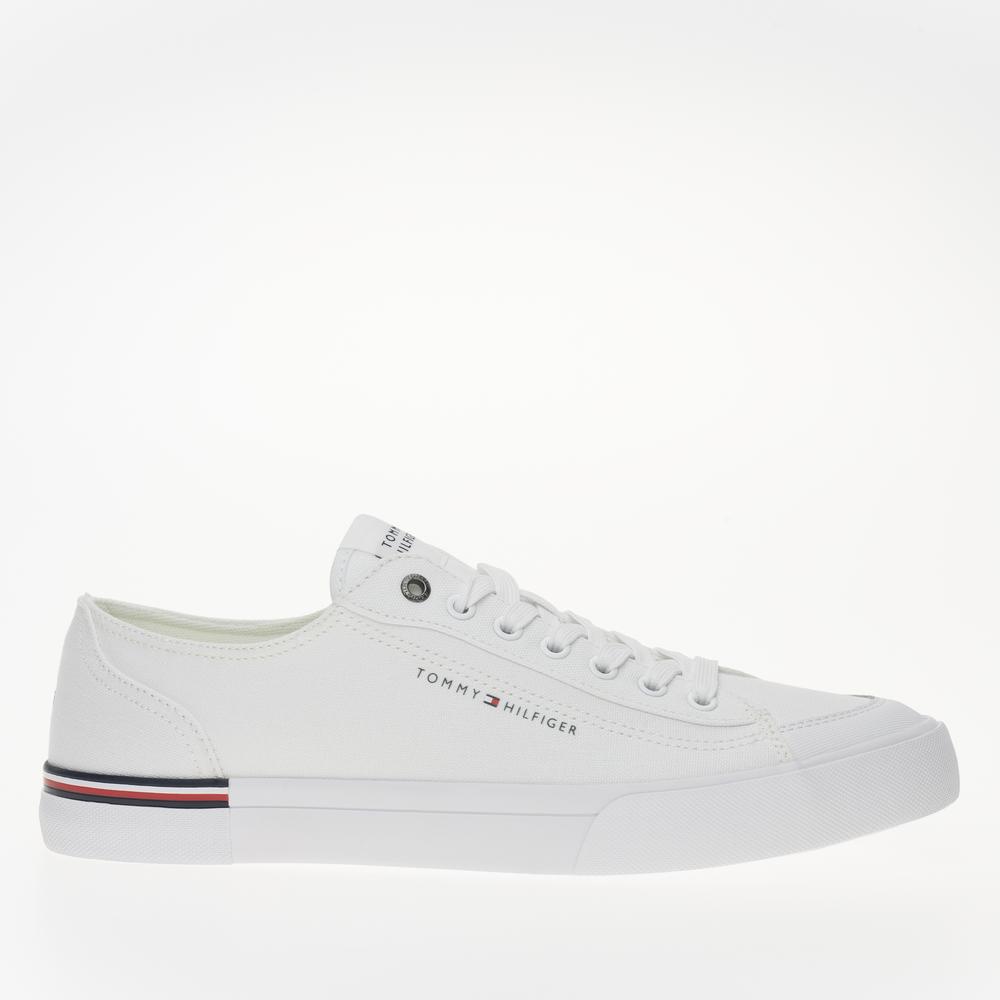 Topánky Tommy Hilfiger Corporate Vulc Canvas FM0FM04954-YBS - biele