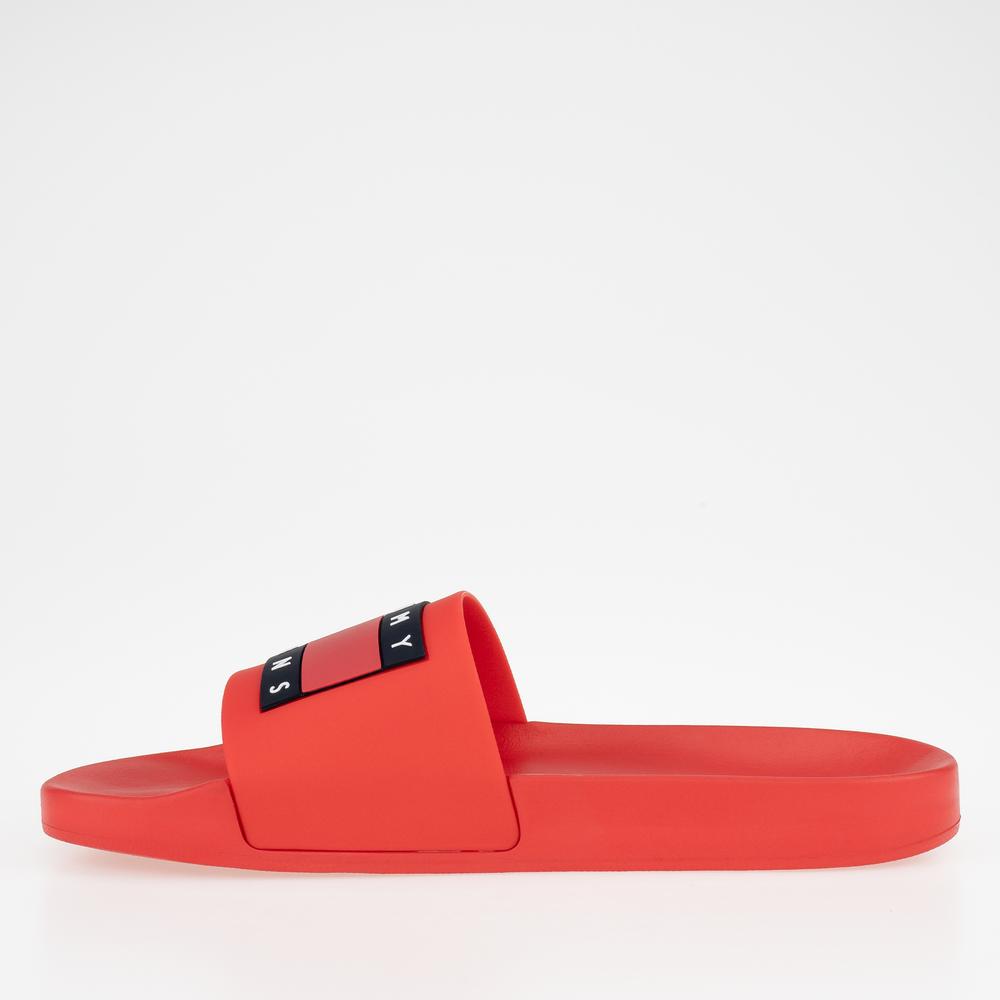 Klapky Tommy Jeans Pool Slide EM0EM01191-XNL - červené