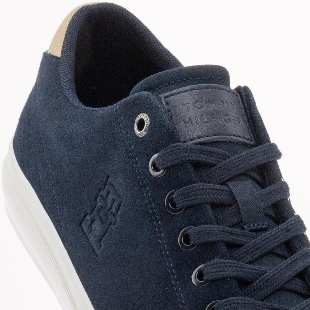 Topánky Tommy Hilfiger Hi Vulc Street Low Suede FM0FM04590-DW5 - tmavomodré