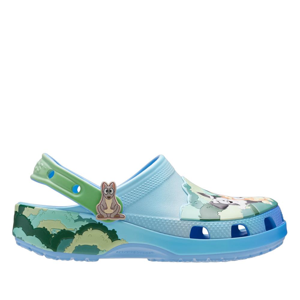 Detské klapky Crocs Toddler Bluey Best Buddies Classic Clog 212369-90H - modré