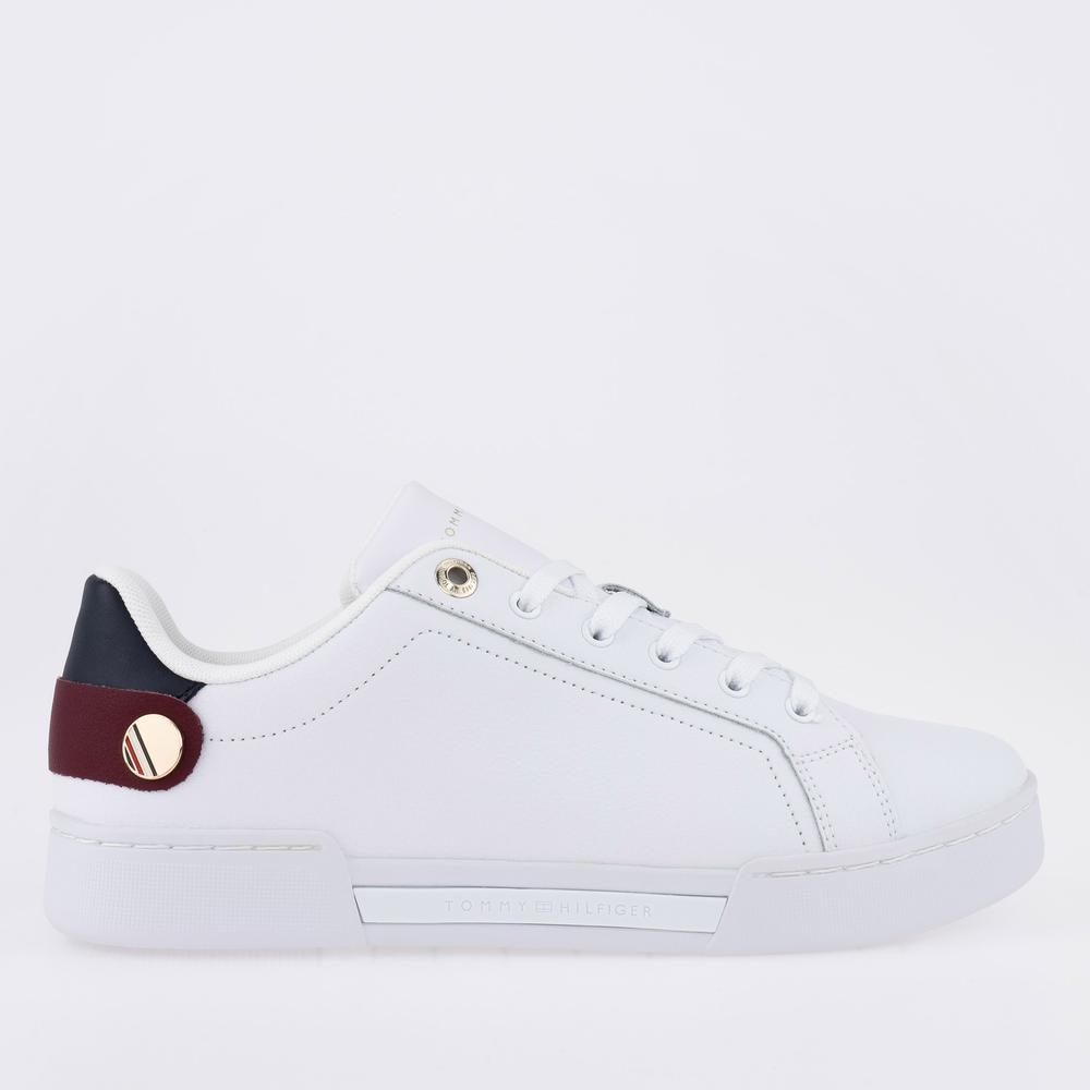 Topánky Tommy Hilfiger Button Detail Court FW0FW06733-YBR - biele