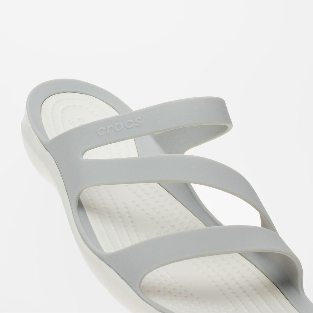 Klapky Crocs Swiftwater Sandal 203998-1FT - šedý