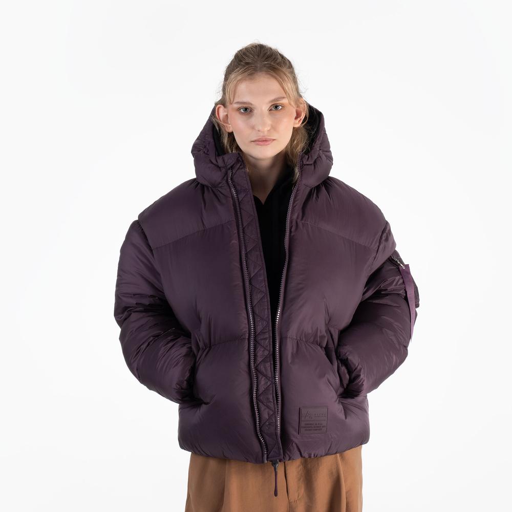 Bunda Alpha Industries Cloud Puffer Bomber 148006719 - fialové