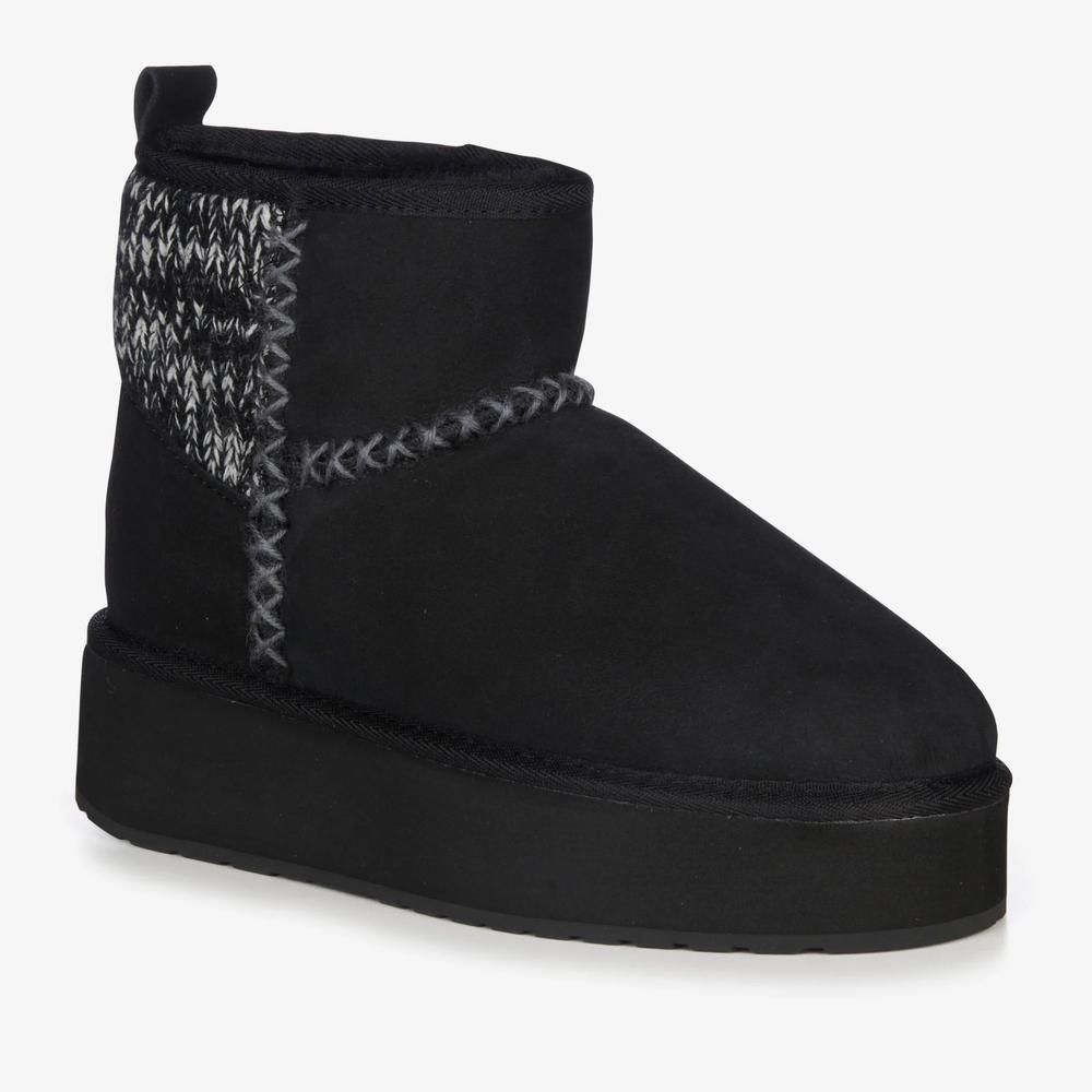 Topánky Emu Australia Stinger Knit Flatform W13143BLAK - čierne