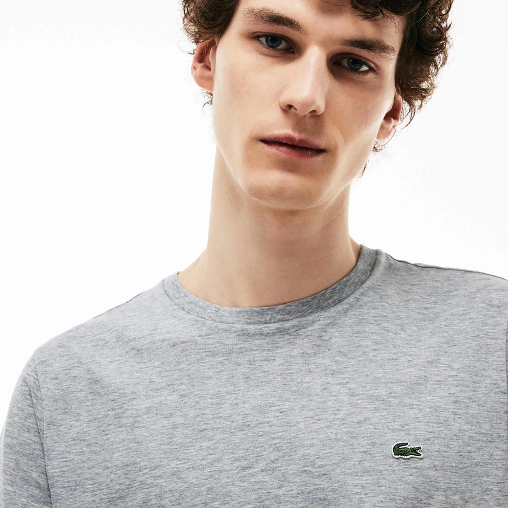 Tričko pánske Lacoste Crew Neck Pima Cotton Jersey TH6709-CCA - šedý