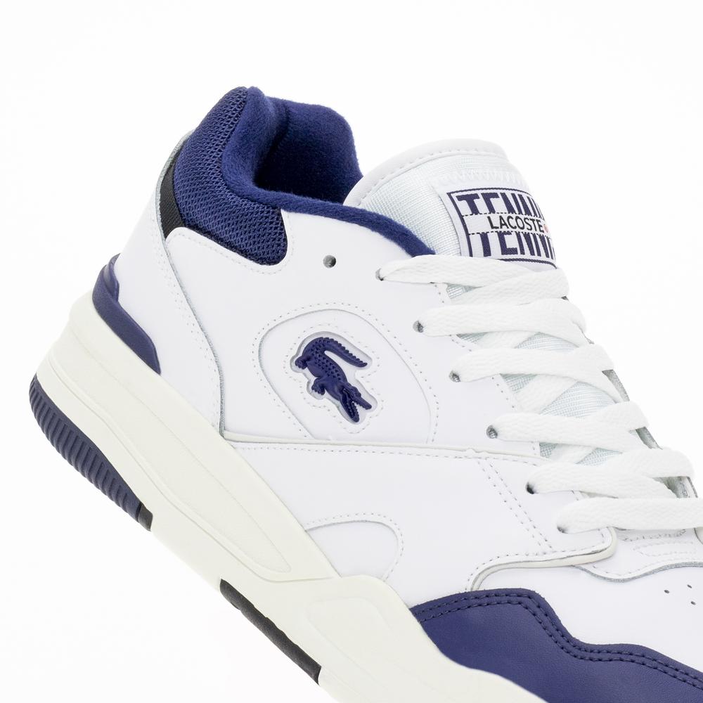 Topánky Lacoste Lineshot Mesh Collar Leather Trainers 746SMA0075-042 - biela