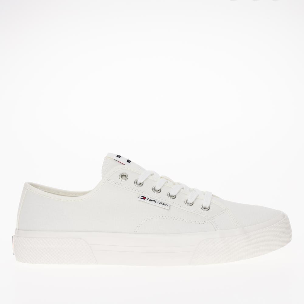 Topánky Tommy Hilfiger Lace-Up Canvas EM0EM01365-YBL - biele