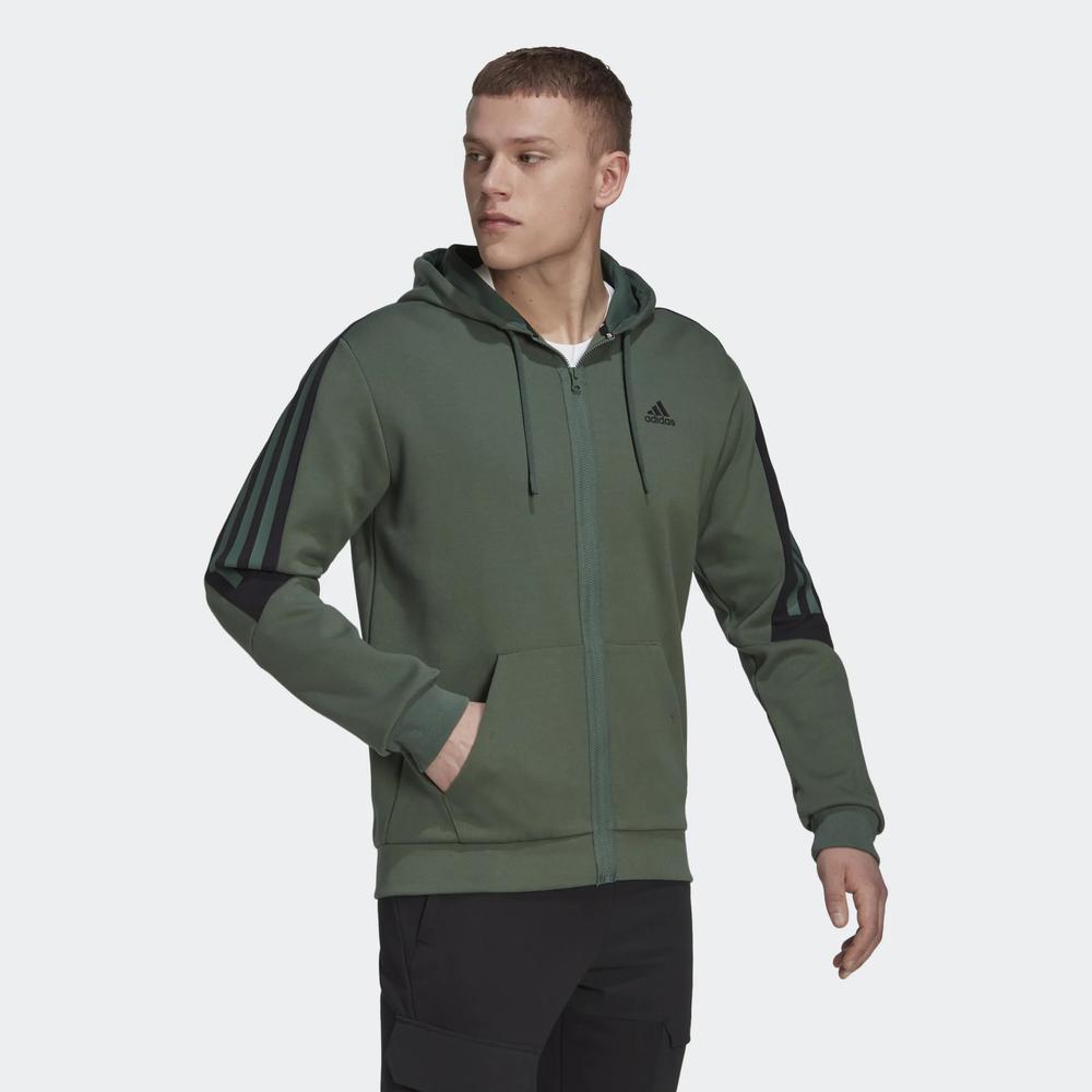 Blúza adidas Future Icons 3-Stripes Full-Zip HC5841 - zelené