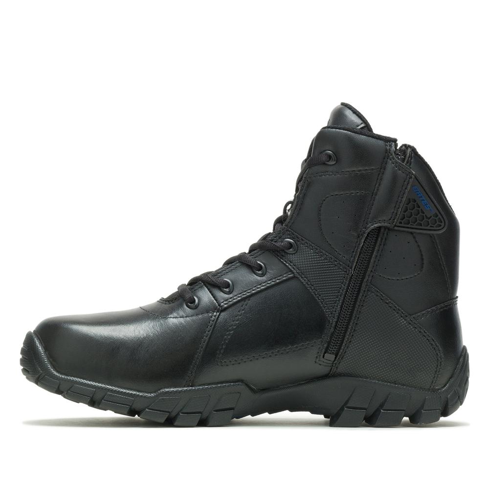 Topánky Bates  Shock 6 Side Zip E07006 - čierne