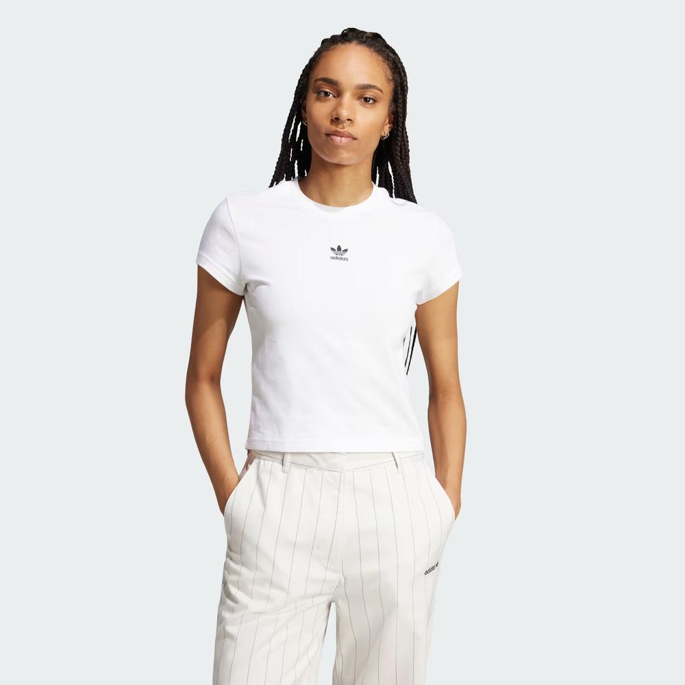 Tričko adidas Essentials Slim JC8973 - biele
