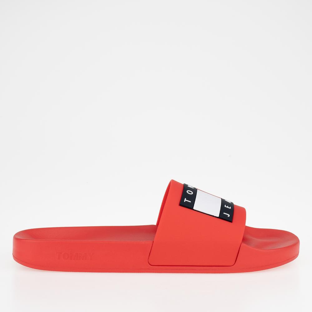 Klapky Tommy Jeans Pool Slide EM0EM01191-XNL - červené