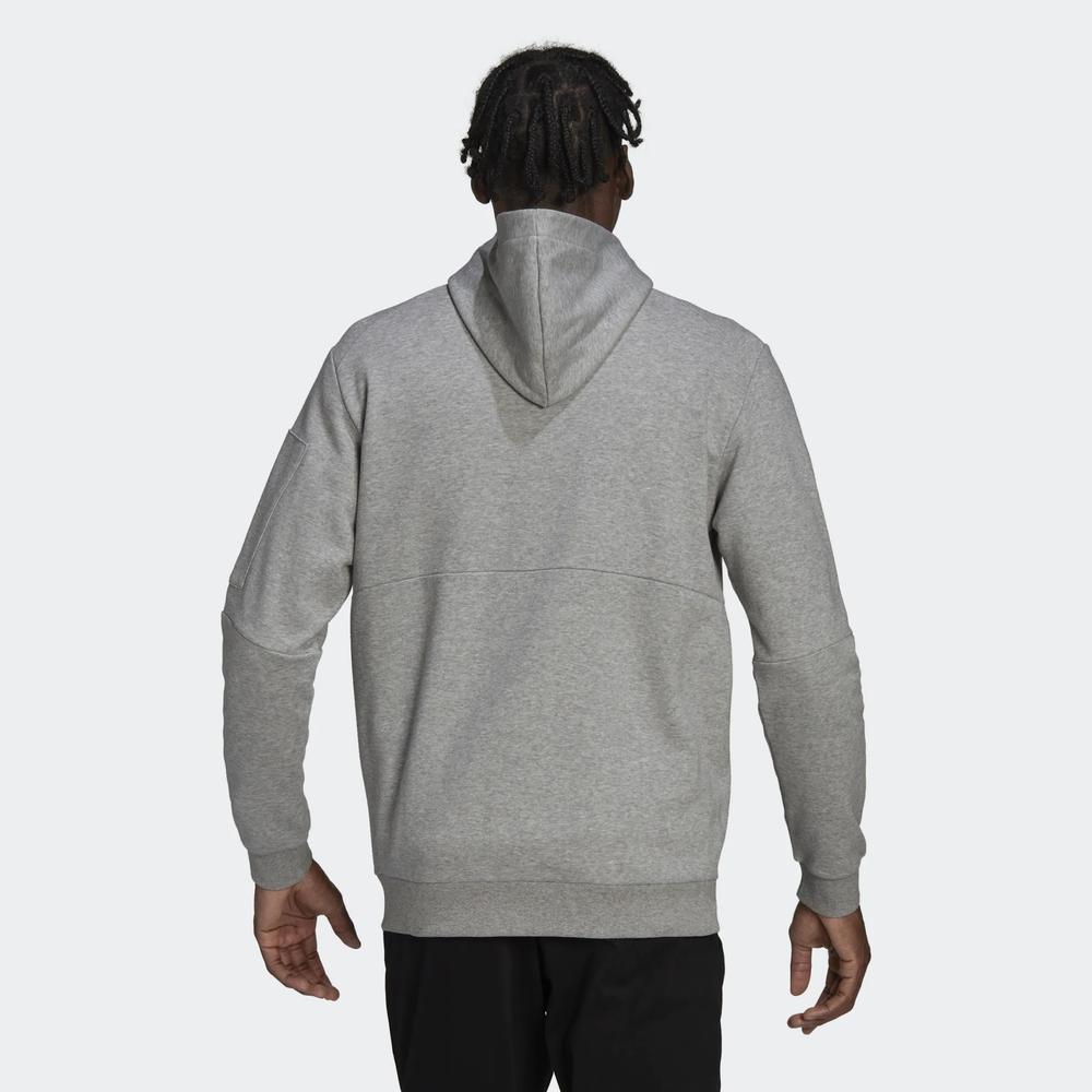 Blúza adidas Essentials 4 Gameday Full-Zip Hoodie HE1806 - šedý