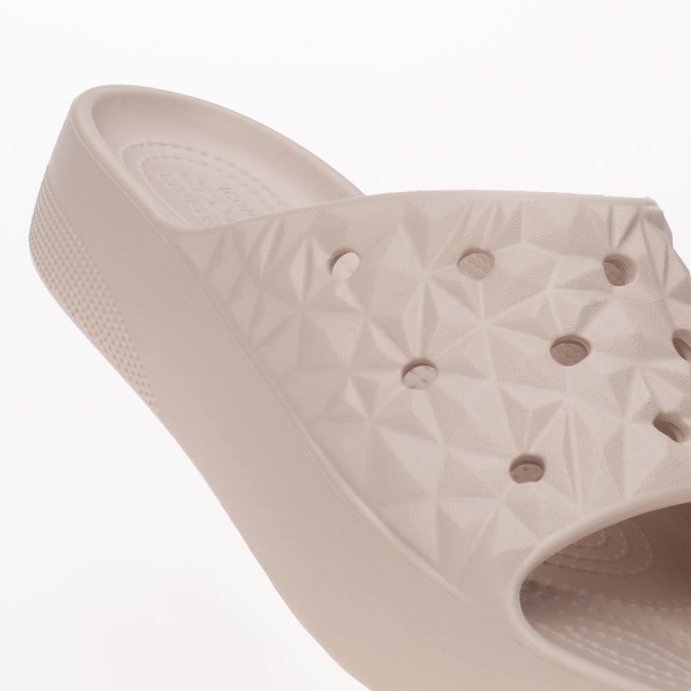 Klapky Crocs Classic Platform Geometric 209564-6UR - béžové