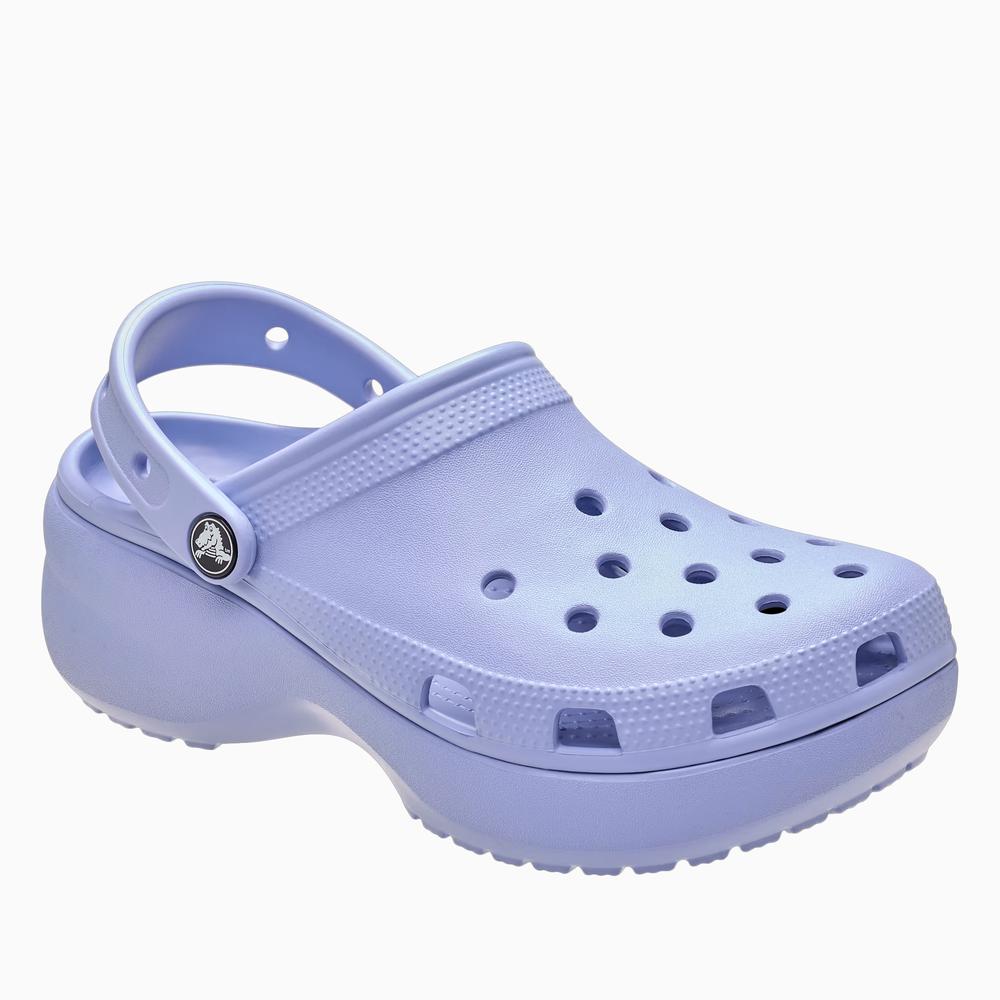 Klapky dámske Crocs Classic Platform Clog 206750-453 - fialové