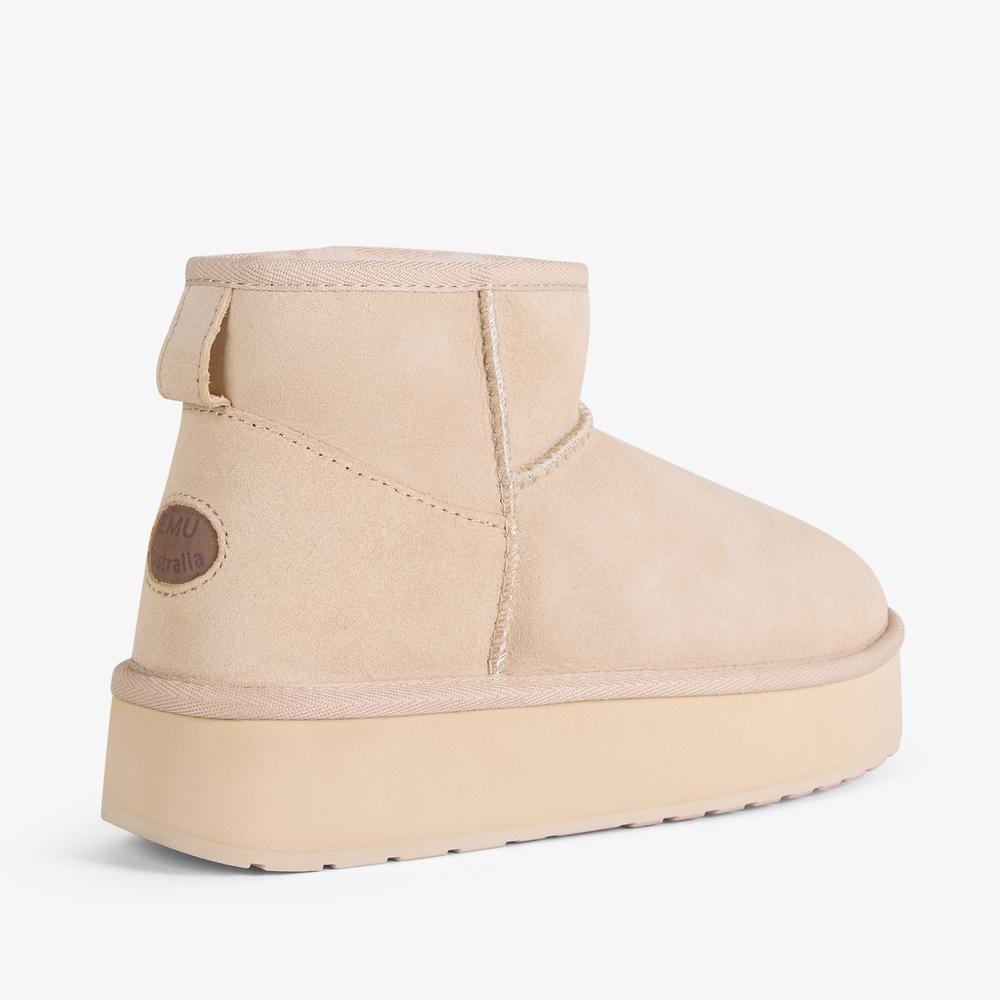 Topánky dámske Emu Australia Stinger Micro Flatform 2.0 W13296MACA - béžové