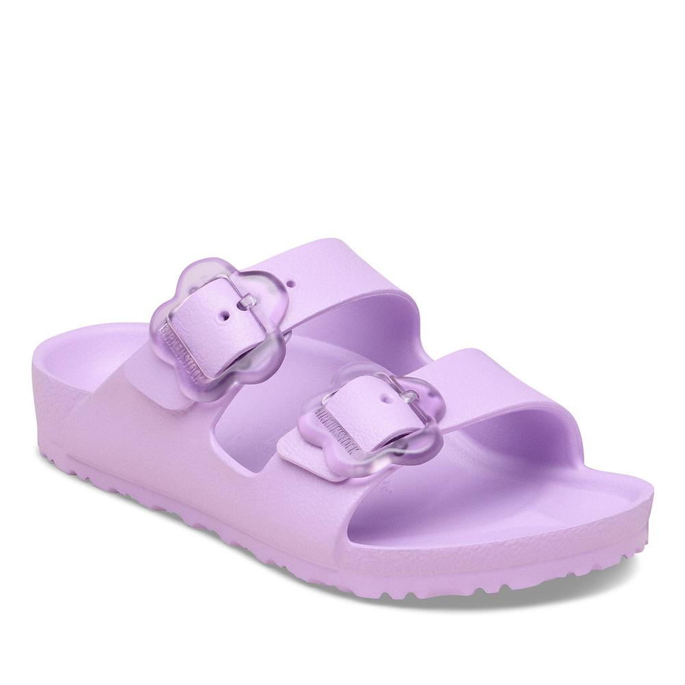 Klapky detské Birkenstock Arizona Flower Eva 1031262 - fialové