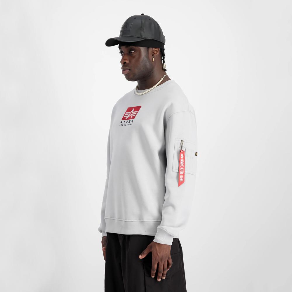 Blúza Alpha Industries Satin Logo Sweater 148311666 - biele