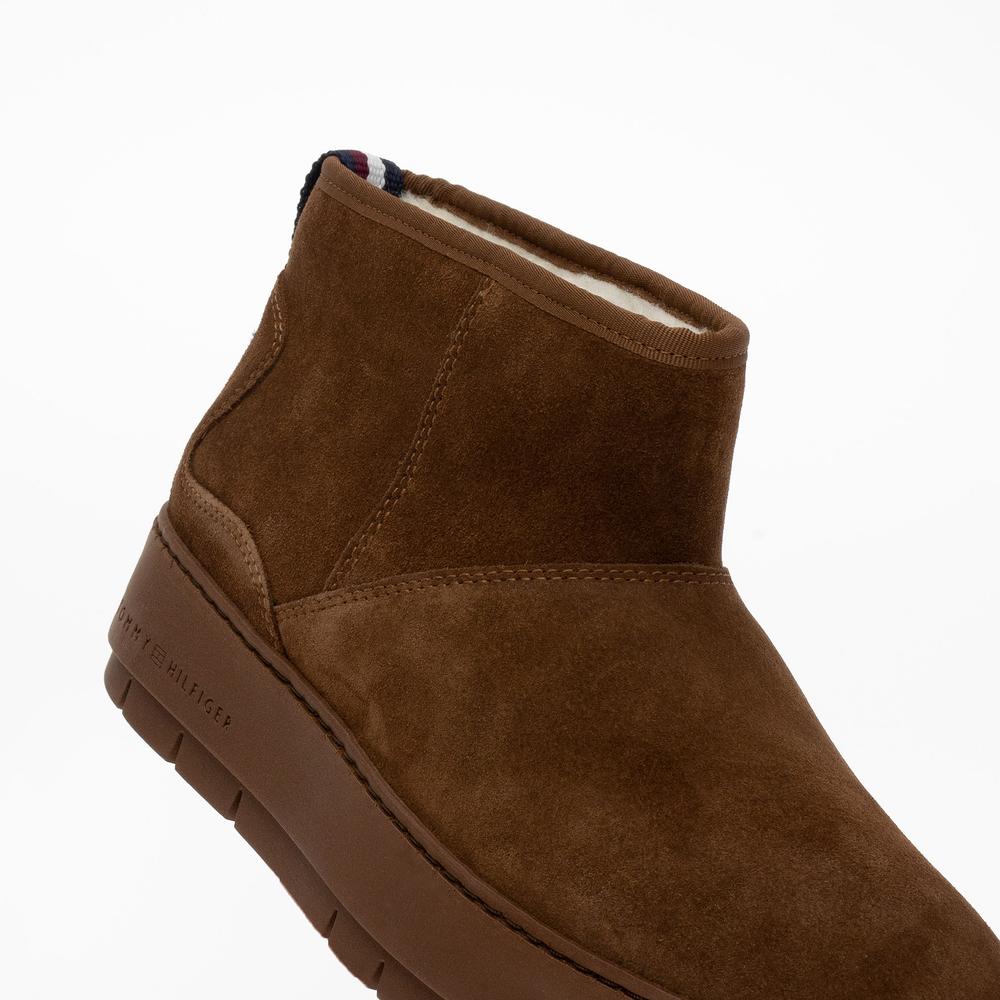 Topánky Tommy Hilfiger Cool Suede Snowboot FW0FW07662-GTU - hnedé