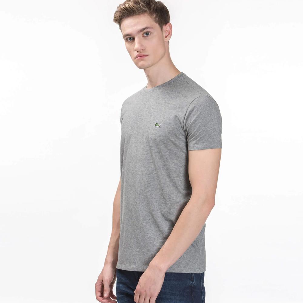 Tričko pánske Lacoste Crew Neck Pima Cotton Jersey TH6709-CCA - šedý